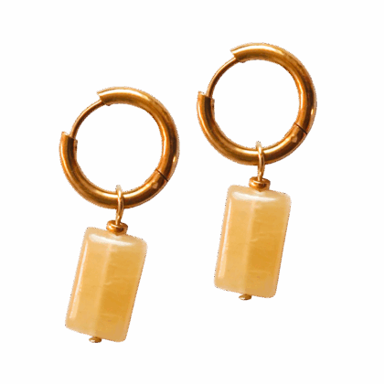 Yellow Coral Oorbel